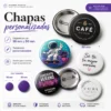 chapas personalizadas 38 mm y 50 mm