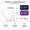 Taza personalizada 11 oz con foto, texto o diseño