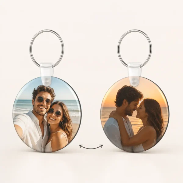 Llaveros personalizados por sublimación con foto, texto o diseño